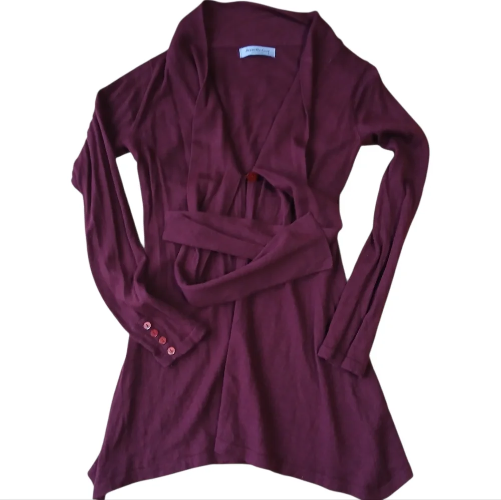 Brunella Gori Burgundy Women's Size Small 100% ExtraFine Merino Wool Sweater